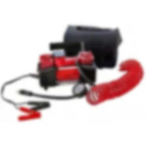 Portable car tire inflator kit.